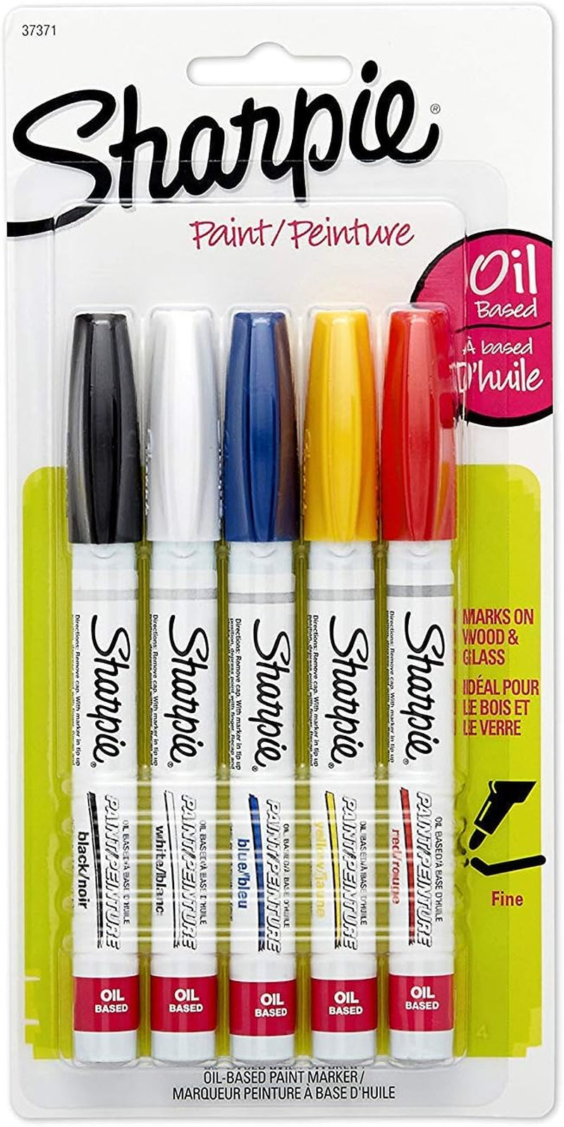 Oil-Based Paint Markers, Fine Point, Assorted Colors, 5 Count - Great for Rock Painting
