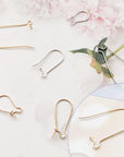 Ear Wire Hooks,300Pcs Earring Hooks Dangle Earring Kidney Ear Wires Earring Teardrop Ear Wire for DIY Jewelry Making
