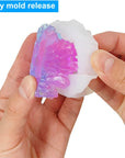 4 PCS Quartz Crystal Resin Molds,  Crystal Cluster Silicone Molds Gravel Epoxy Casting Molds for Jewelry Making, Craft, Keychain