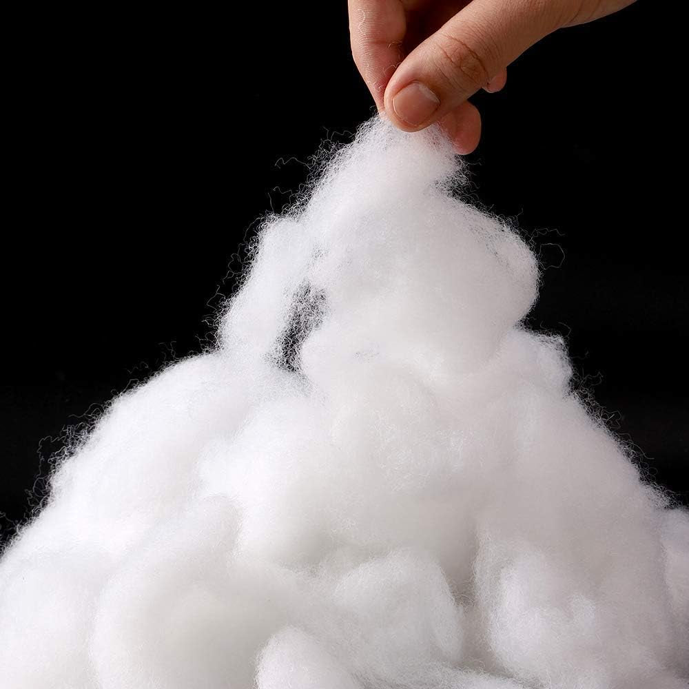 250G/8.8Oz Premium Polyester Fiber,White,Doll or Pillow Stuffing