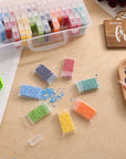 3Pcs 64 Grids Diamond Painting Storage Containers 5D Beads Organizer with Diamond Painting Accessories Stickers for Bead Storage Diamonds DIY Art Craft Storage