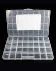 32 Grids Clear Plastic Organizer Box, Craft Storage Container for Beads Organizer, Art DIY, Crafts Jewelry Storage, Fishing Tackles, Rock Collection, 2 Pack
