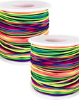 Stretchy Bracelet String, 2 Rolls 1Mm Sturdy Elastic String for Bracelets, Elastic Cord for Jewelry Making, Beading, Necklaces and Crafts