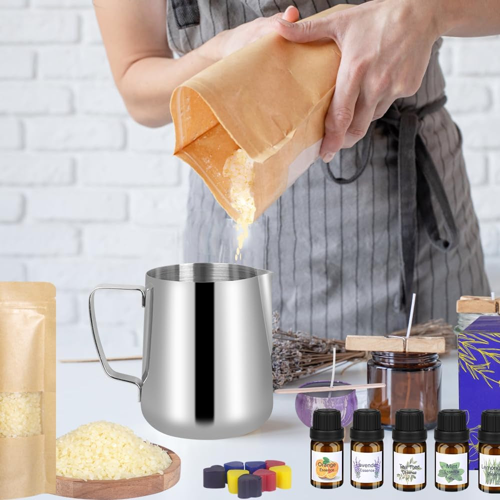 Candles Making Kit for Adult - Christmas DIY Gift for Kid and Beginner, Includes Beeswax, Essential Oils, Dyes, and More DIY Candle Making Supplies