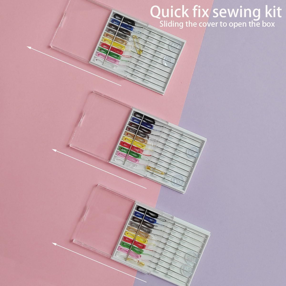 10 Boxes Quick Fix Sewing Kit, Easy Pre Threaded Needle Kit, Prethreaded Sewing Kits, Pre Threaded Needles, Pre-Threaded Needles, Needles and Thread Box, Needle and Thread Box, Fix Sewing Kit