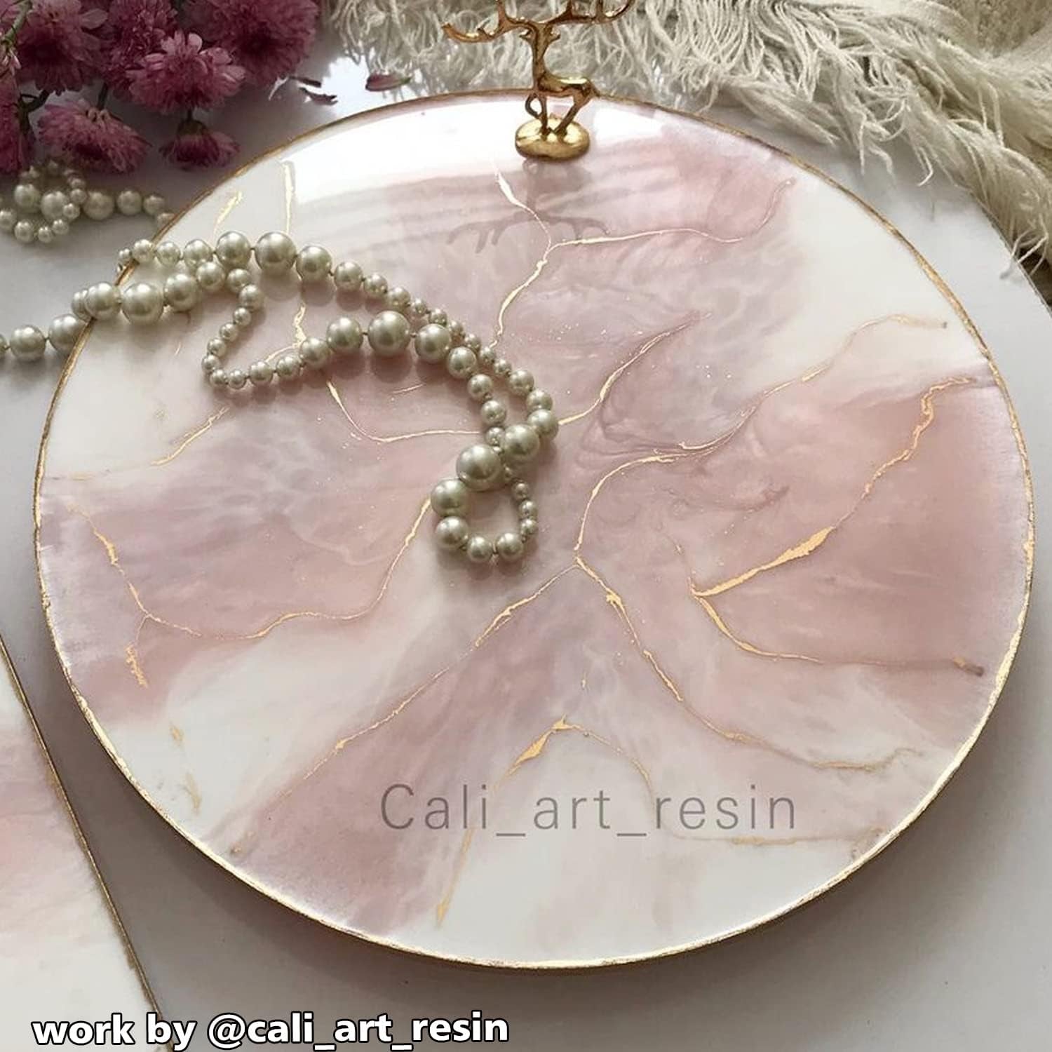 14&quot; round X 2&quot; Deep XL Large Tray Mold, Shiny Silicone Tray Board Table Clock Mold for Epoxy Resin Casting, Floral Preservation Bouquet Resin Mold Home Decor