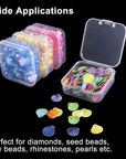 30Pcs Bead Organizers in a Clear Organzier Box, 2 Sets Clear Plastic Diamond Painting Storage Container with Mini Boxes for Craft Organziers and Storage Art Embroidery Nail Accessories