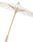 6-Pack Parasol Paper Umbrellas for Decorations for Kids, Cocktail Party Decor, DIY, Arts and Crafts Projects, Sun Parasols for Plants, Photo Props (Small, White, 16 In)