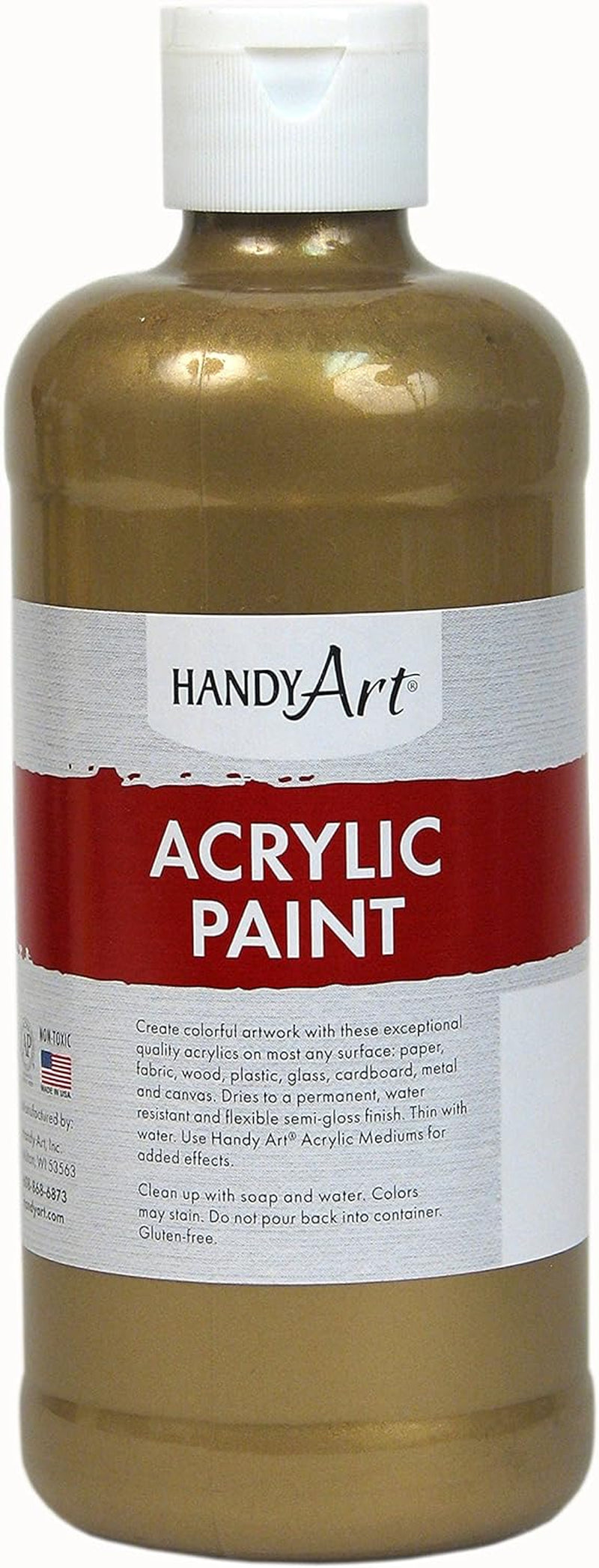 Student Acrylic Paint 16 Ounce, Metallic Gold