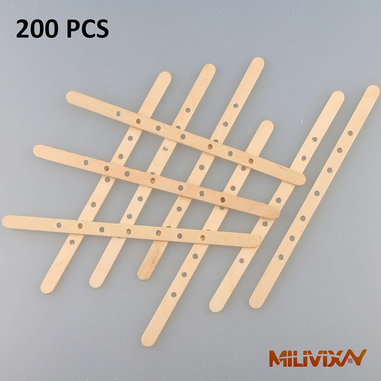 100Pcs Wooden Candle Wick Holders, Candle Wicks Centering Device, Candle Wick Bars, Wick Holders for Large & Multiwick Candles.