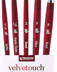 Velvetouch, Series 3950, Paint Brush for Acrylic, Oil and Watercolor, Set of 5 Spotter 5/0, Angle Shader ¼”, round 8, Filbert 8, round 2