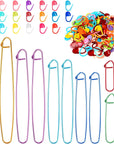 12 PCS Knitting Stitch Holder 6 Size Aluminum Yarn Stitch Holders Stitch Markers for Crocheting Practical Knitting Crochet Tools for Knitting Notions or Crochet