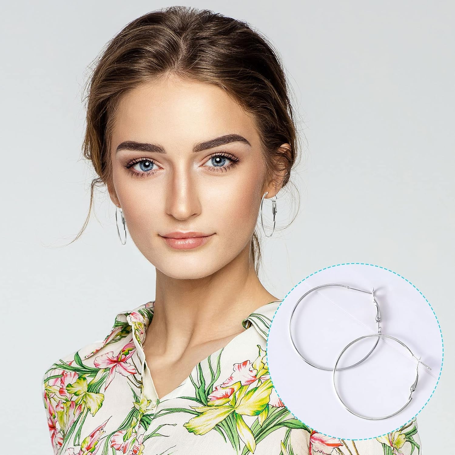 96Pcs Hoop Earrings Finding, Hypoallergenic Alloy round Earring Hoops for Jewelry Making, Open Beading DIY Earrings Craft Art Accessories