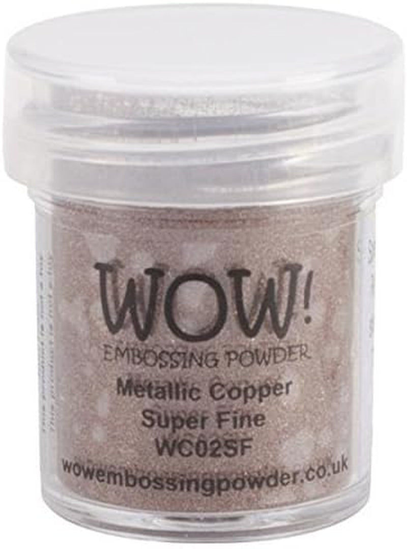 Wow! Embossing Powder Metallic Bundle: Gold, Silver, Platinum and Copper, 15Ml (1) (1, Brown)