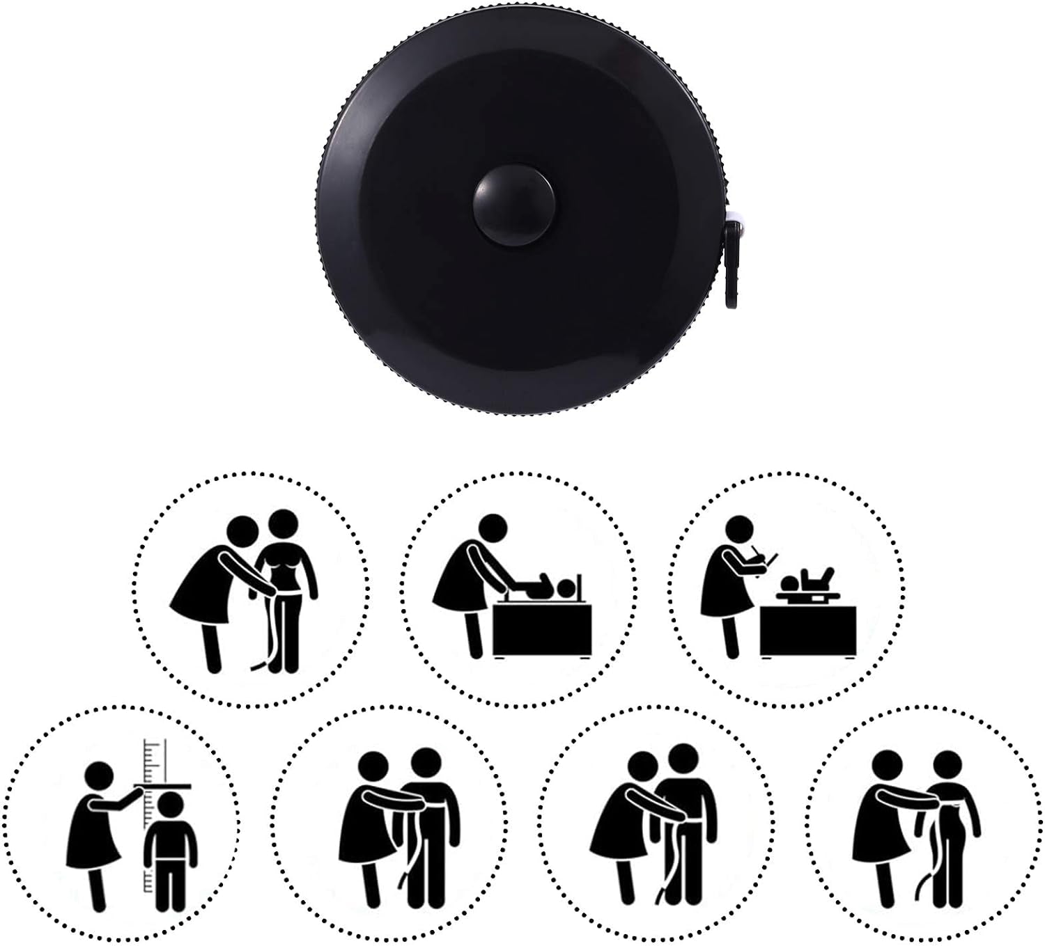Tape Measure, 10 Pack Measuring Tape for Body 60 Inch, Retractable Fabric Small Tape Measure for Sewing Tailor Medical Craft Cloth
