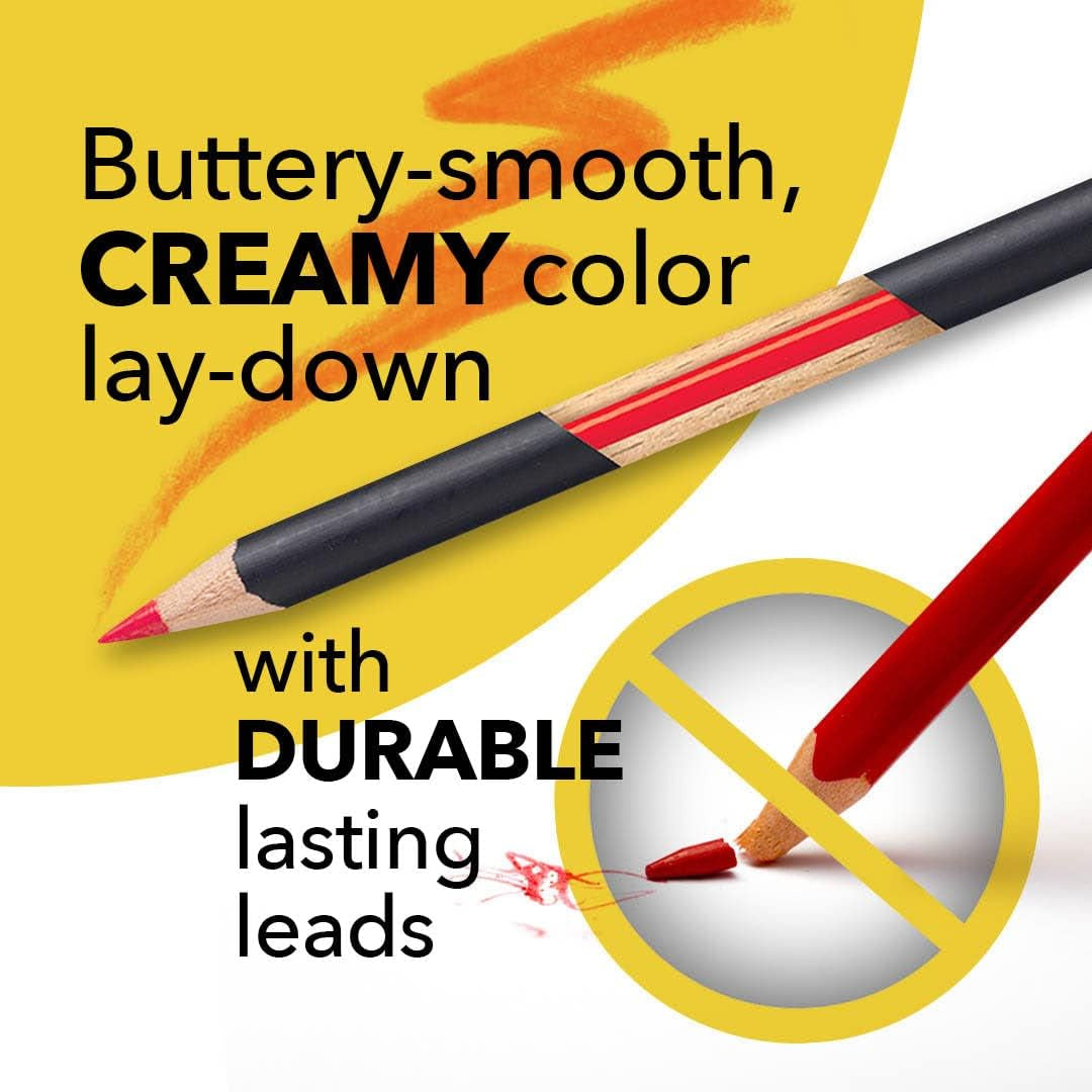 72 Colored Pencils Set | Quality Soft Core Colored Leads for Adult Artists, Professionals and Colorists | Protected and Organized in Presentation Tin Box