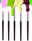 Professional Silicone Rubber Tip Paint Pens Brushes，5Pcs Silicone Paint Brush，Silicon Color Shapers Brushes，Rubber Paint Brush，Silicone Artist Brushes，Flexible Clay Sculpture Tools （Size 8）