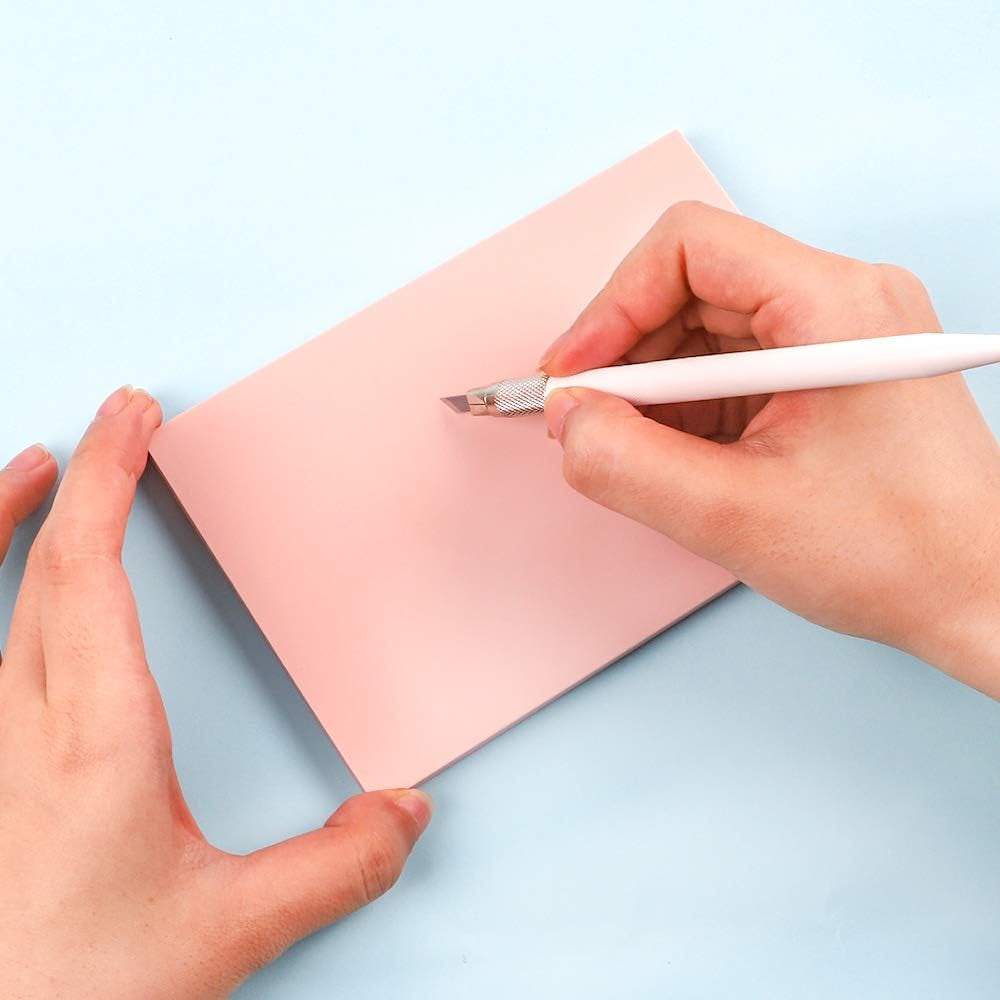 12Pcs 4"X6" Pink Rubber Carving Blocks Linoleum Block Stamp Making Kit