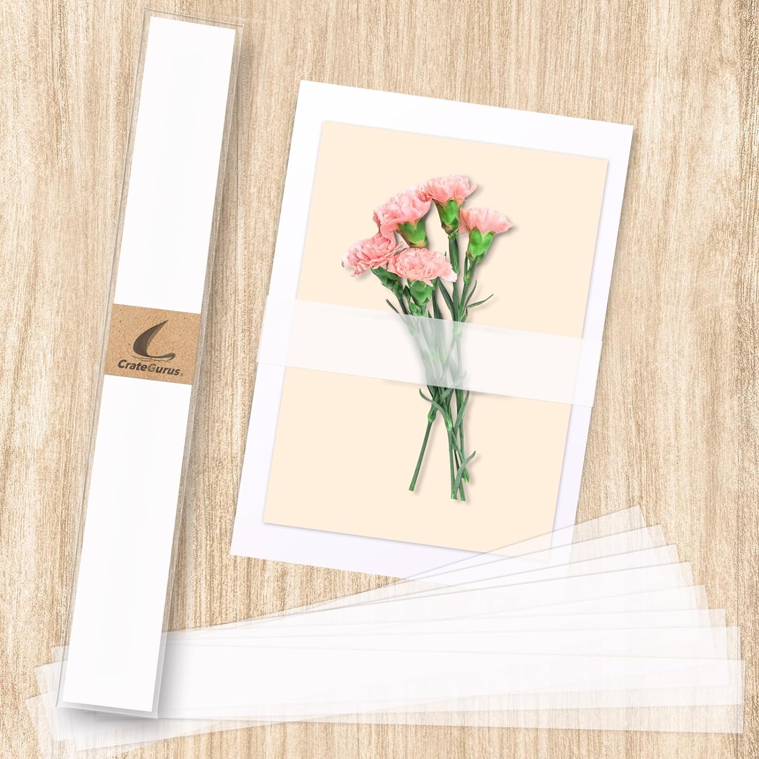 150 Pcs Clear Invitation Band for 5X7 Invitations Vellum Belly Band for Wedding Invitation Wraps Vellum Paper Belly Bands Invitations Vellum Wedding Invites Accessories (1&#39;&#39;×11&#39;&#39;)