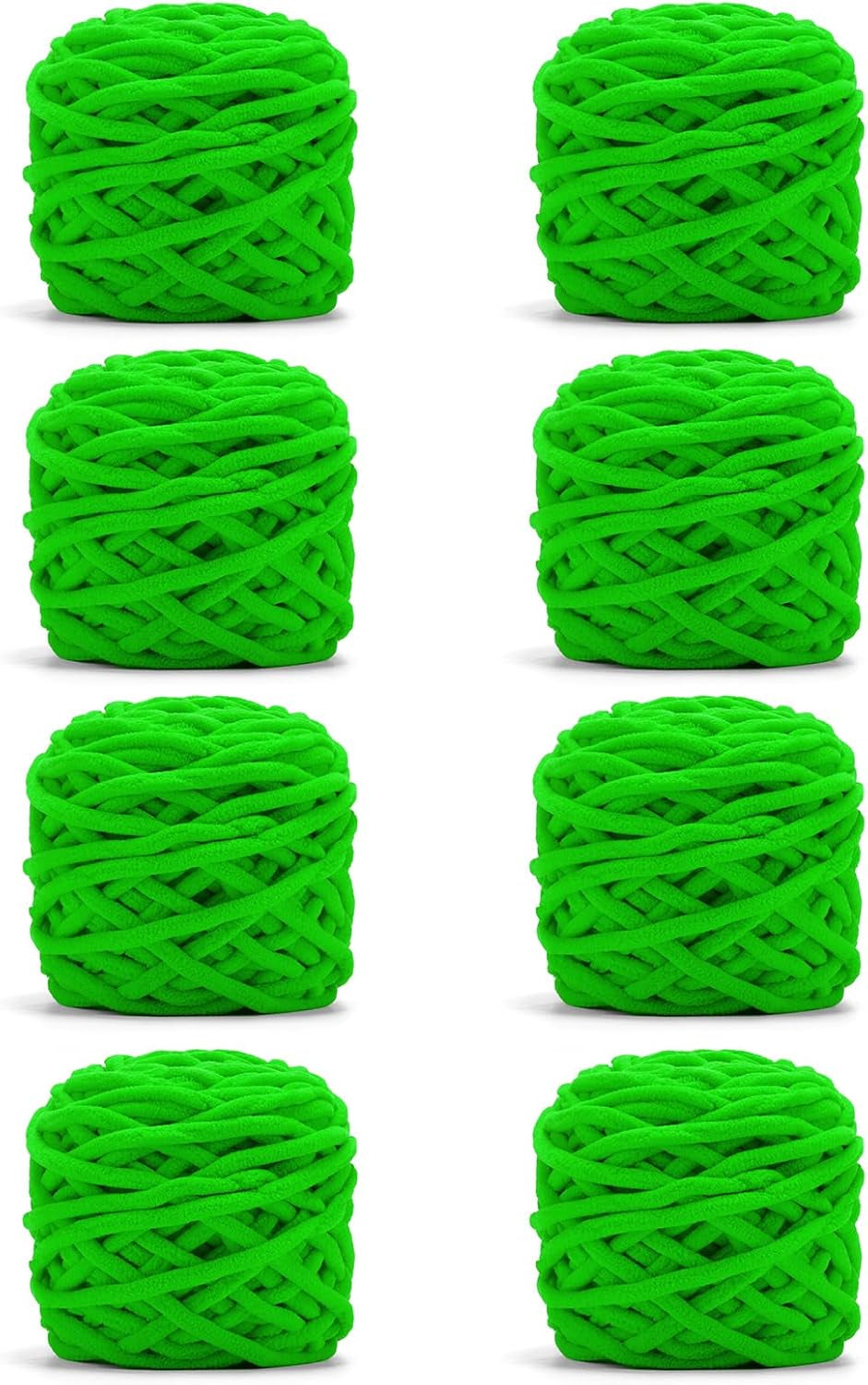 Blanket Yarn 3 Pack of 100G/3.5Oz - White Chenille Yarn 6 Super Bulky - Knitting, Crocheting &amp; Crafts Chunky Yarn