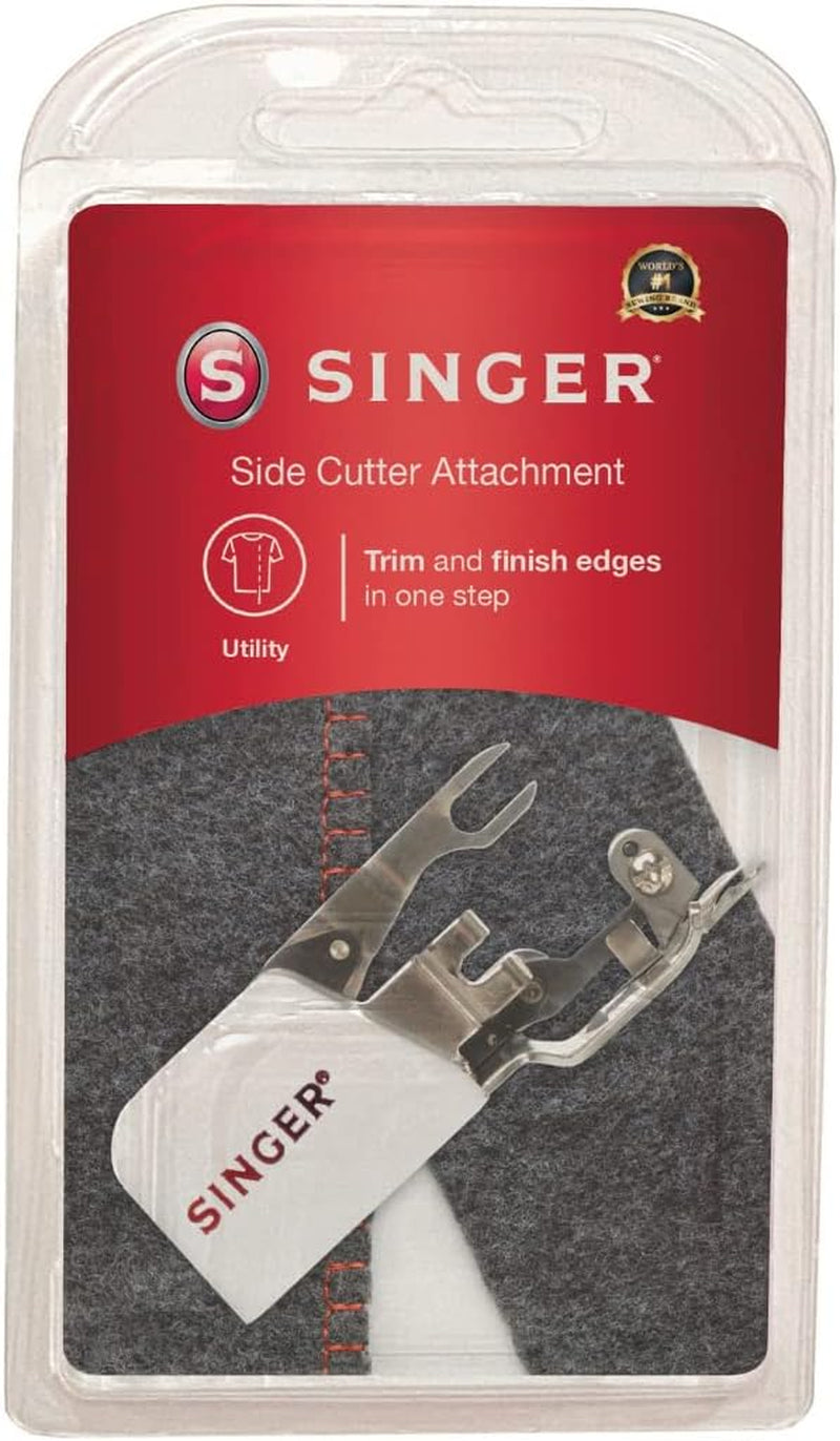 Side Cutter Attachment | Trim &amp; Finish Fabric Edges Seamlessly | Ideal for Zigzag &amp; Overedge Stitches | Compatible with Low-Shank Sewing Machines