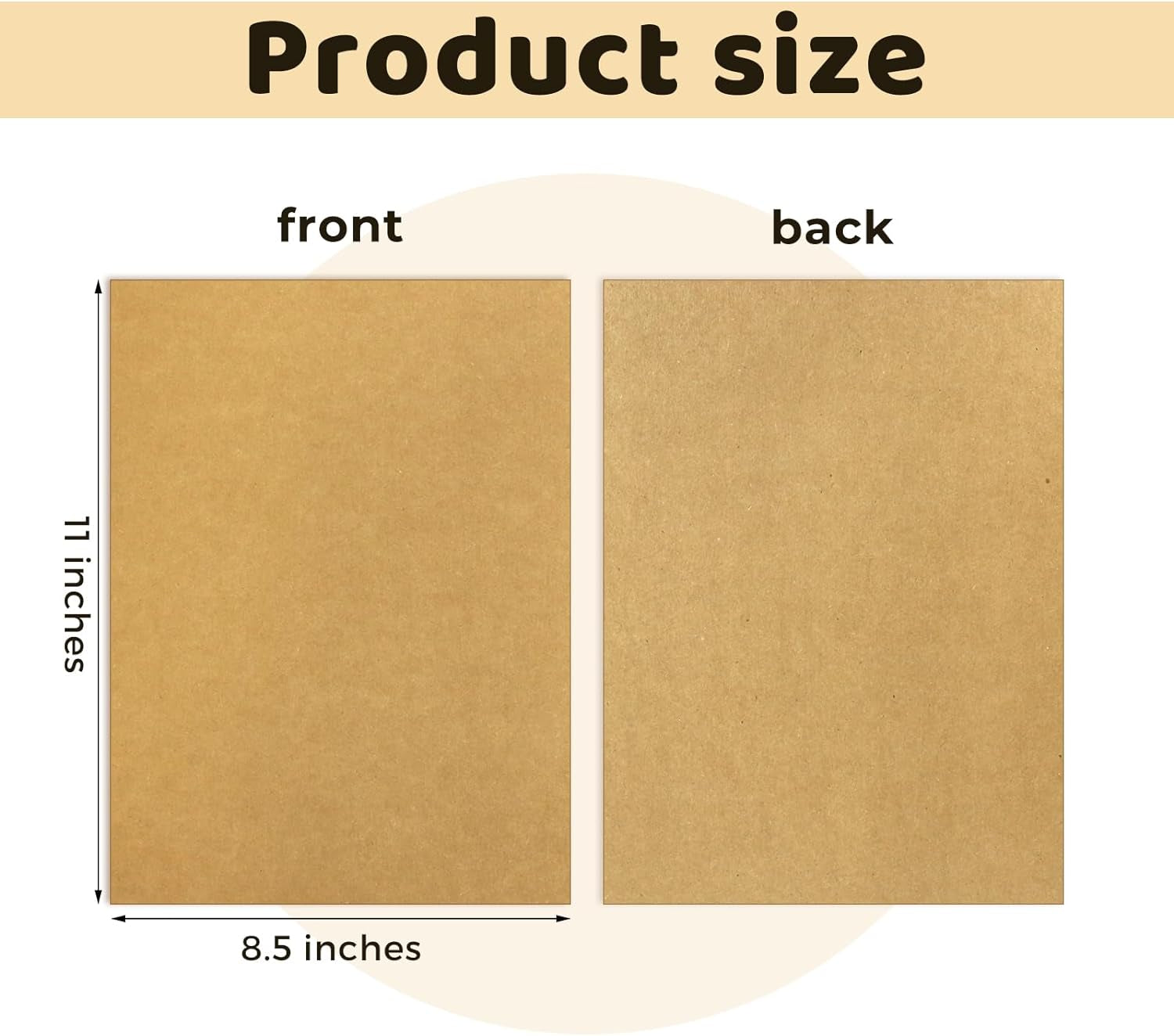 200 Sheets Brown Kraft Cardstocks, Letter Size Thick Paper Cover Card Stock Printer Paper for Craft Scrapbooking, DIY Cards Making, 8.5" X 11" (Brown)