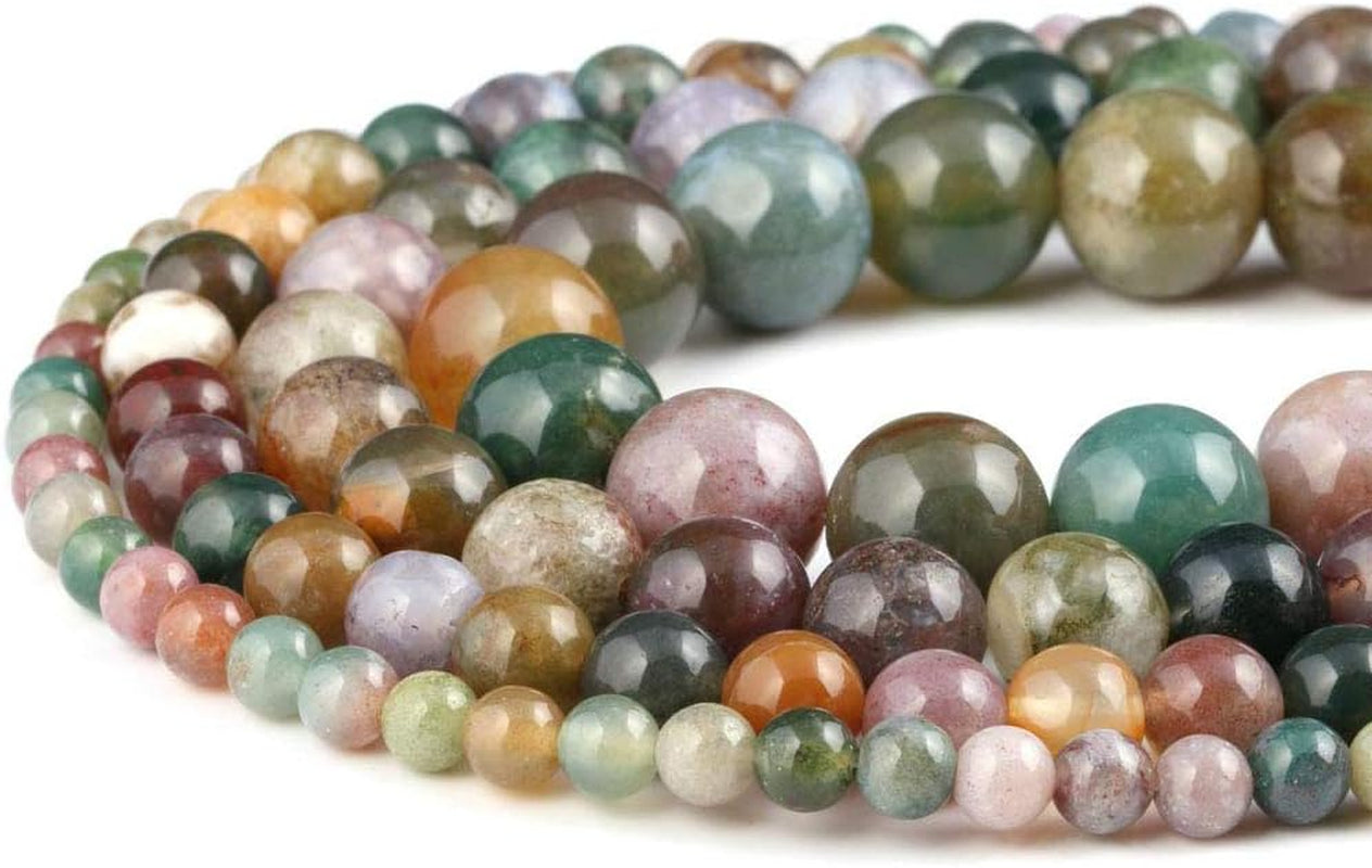 12Mm Natural Indian Agate Beads round Gemstone Loose Beads for Jewelry Making (31-33Pcs/Strand)