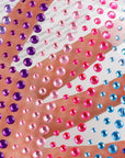 1800 Pieces 3Mm 4Mm 5Mm Multicolor Bling Rhinestone Sticker 2 Sheets Gem Diamond Self Adhesive