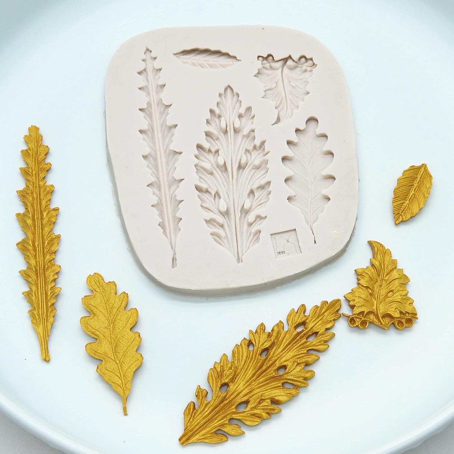 Tree Leaf Silicone Mold, Resin Mold Cake Fondant Silicone Mold Fondant Clay Mould Leaf Shape DIY Decorating Tool