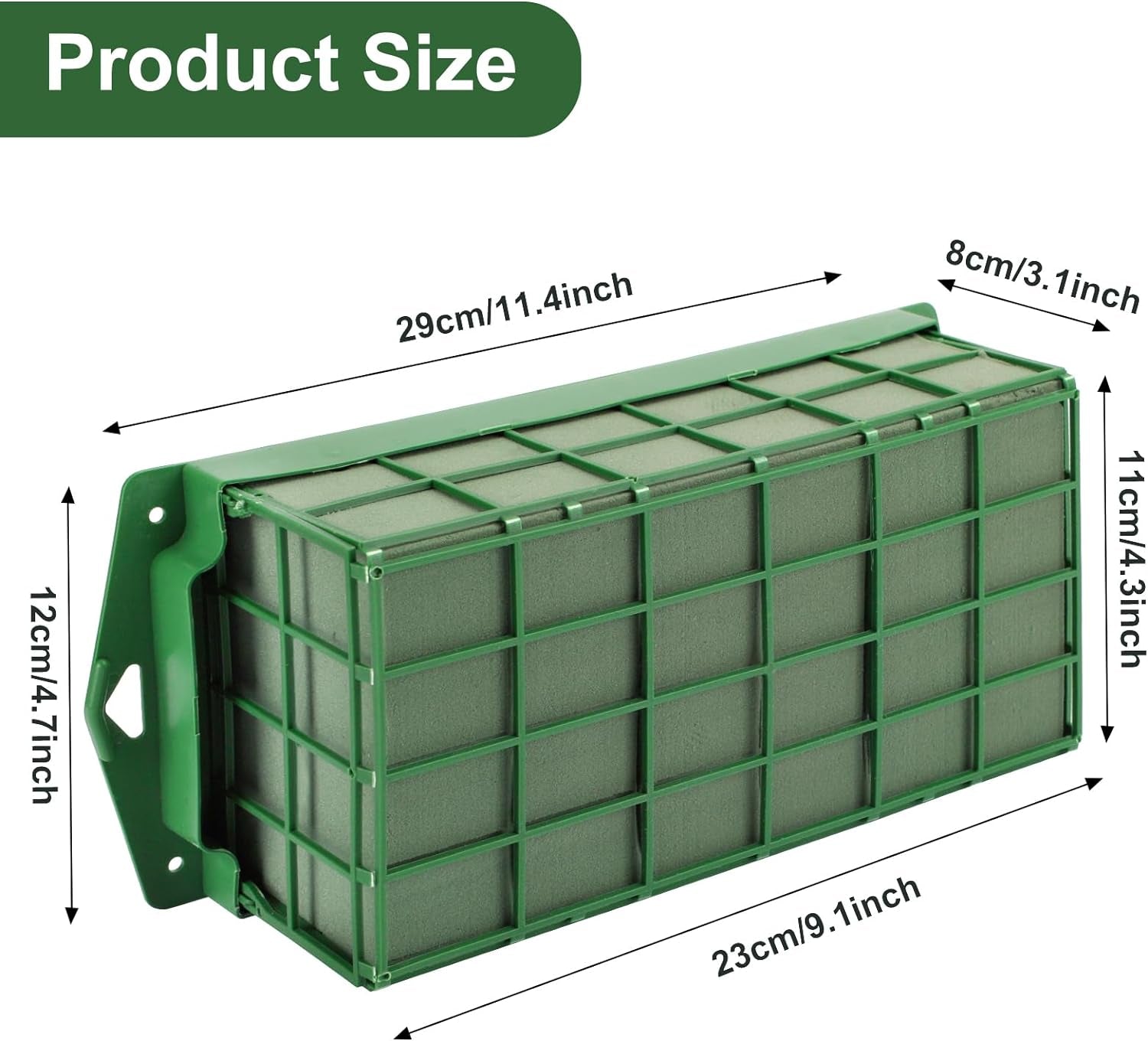 2 Pieces Floral Foam Cage Flower Holder with Floral Foam for Fresh Flower Arrangement and Wedding Holiday Decorations