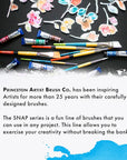 Snap White Synthetic Paint Brush Set for Acrylic and Watercolor, Includes 4 Paint Brushes