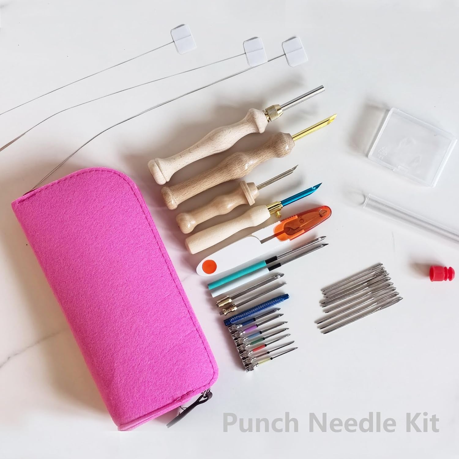 Adjustable Punch Needle Embroidery Kit for Adults - Complete Beginner Set with Tools - Ideal for Punch Needle and Needle Punch Projects