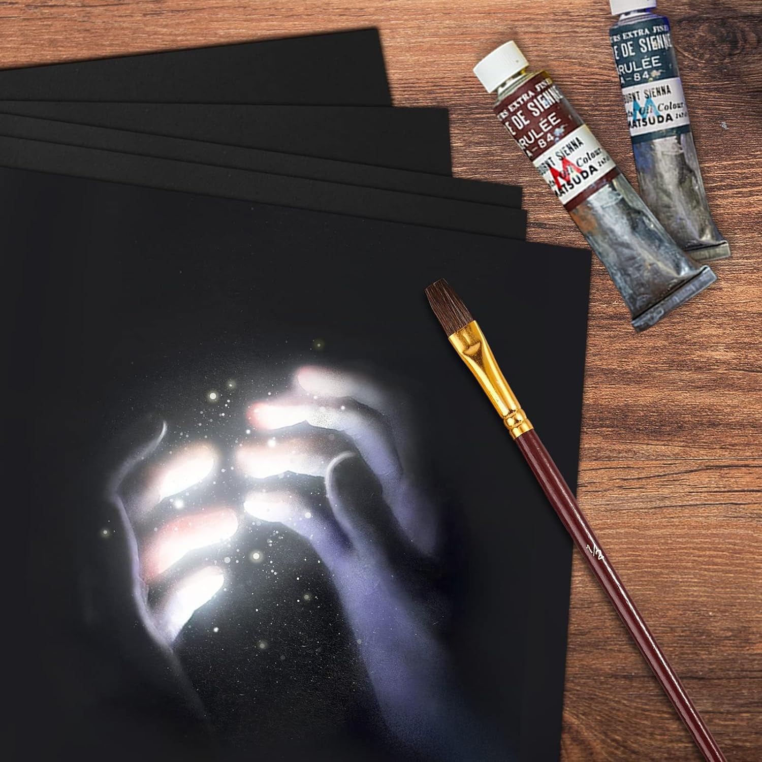 12X12 Black Cardstock - 24 Pack Black Card Stock Paper,  80Lb Black Core 12X12 Cardstock for Cricut, Photo Albums, Halloween, Card Making, Crafting, Scrapbook