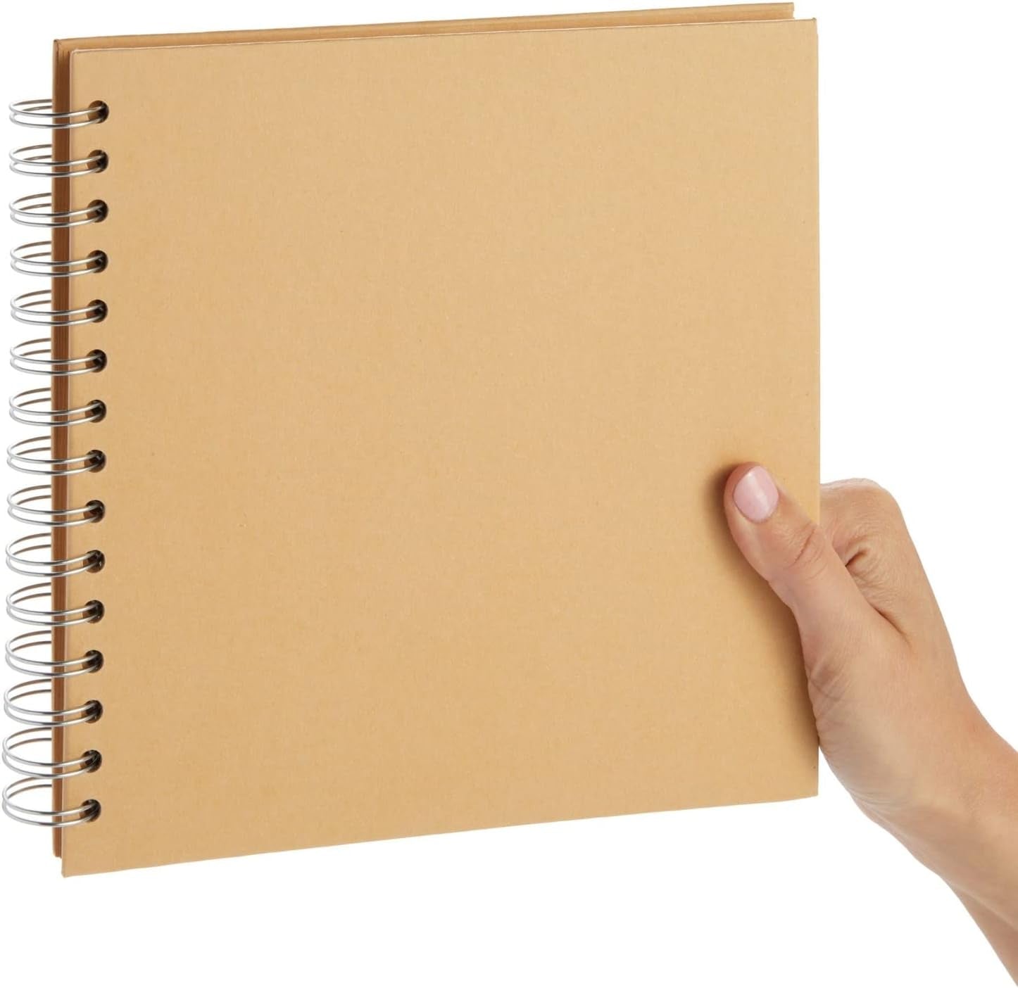 80 Pages Hardcover Kraft Scrapbook Albums, Multi-Purpose Brown Paper Notebook for Arts and Crafts, Blank Page Journal for Scrapbooking, Crafting, Creating Artworks and Journaling (8X8 Inches)