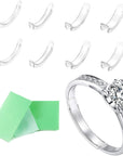 Invisible Ring Size Adjuster for Loose Rings Ring Adjuster Sizer Fit Thin Rings with Jewelry Polishing Cloth