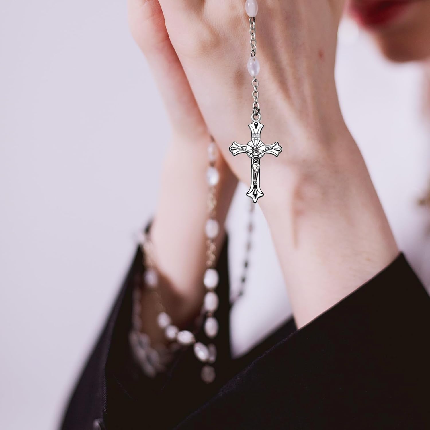 100Pcs Antique Silver Plated Cross Charms Pendant DIY Bracelets Necklace Jewelry Making Craft Wholesale 37Mmx21Mm(A282)