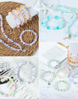 700Pcs Glass Beads for Jewelry Making, 24 Color 8Mm Glass Crystal Beads Friendship Bracelets Making Kit for DIY Earrings Necklaces Rings