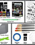 Sneaker Painting Kit Complete Shoe Paint Kit for Sneakers- Paint, Brushes, Tape & More Included- Shoe Customization Kit