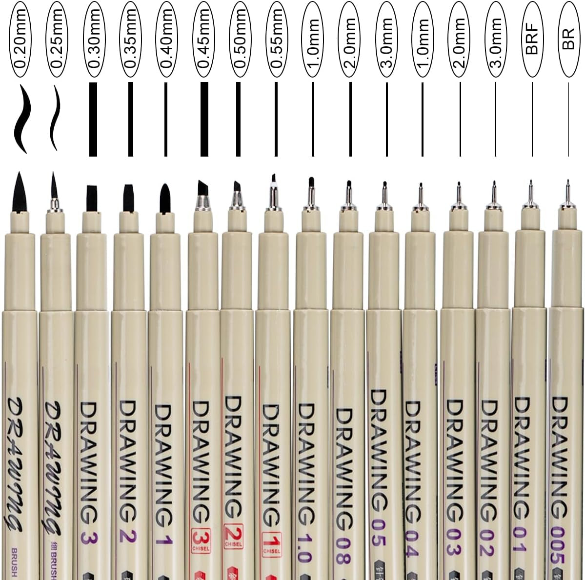 16 Pack Micro Pen Set, Micro Fine Liner Drawing Art Pens Waterproof Ink Set Archival Black Drawing Pens for Writing, Drawing, Journaling, Sketching, Illustration