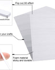 1000 Pieces Foam Sticky Strips Double Sided Dual-Adhesive 3D Foam Tapes Foam Pop Strips Adhesive Mount for Shaker Card Scrapbooking, 20 Sheets (3.9 Inch)
