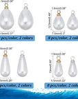 Teardrop Pearl Pendants Pearl Pendant Connectors Oval Pearl Beads White Imitation Pearl Pendants