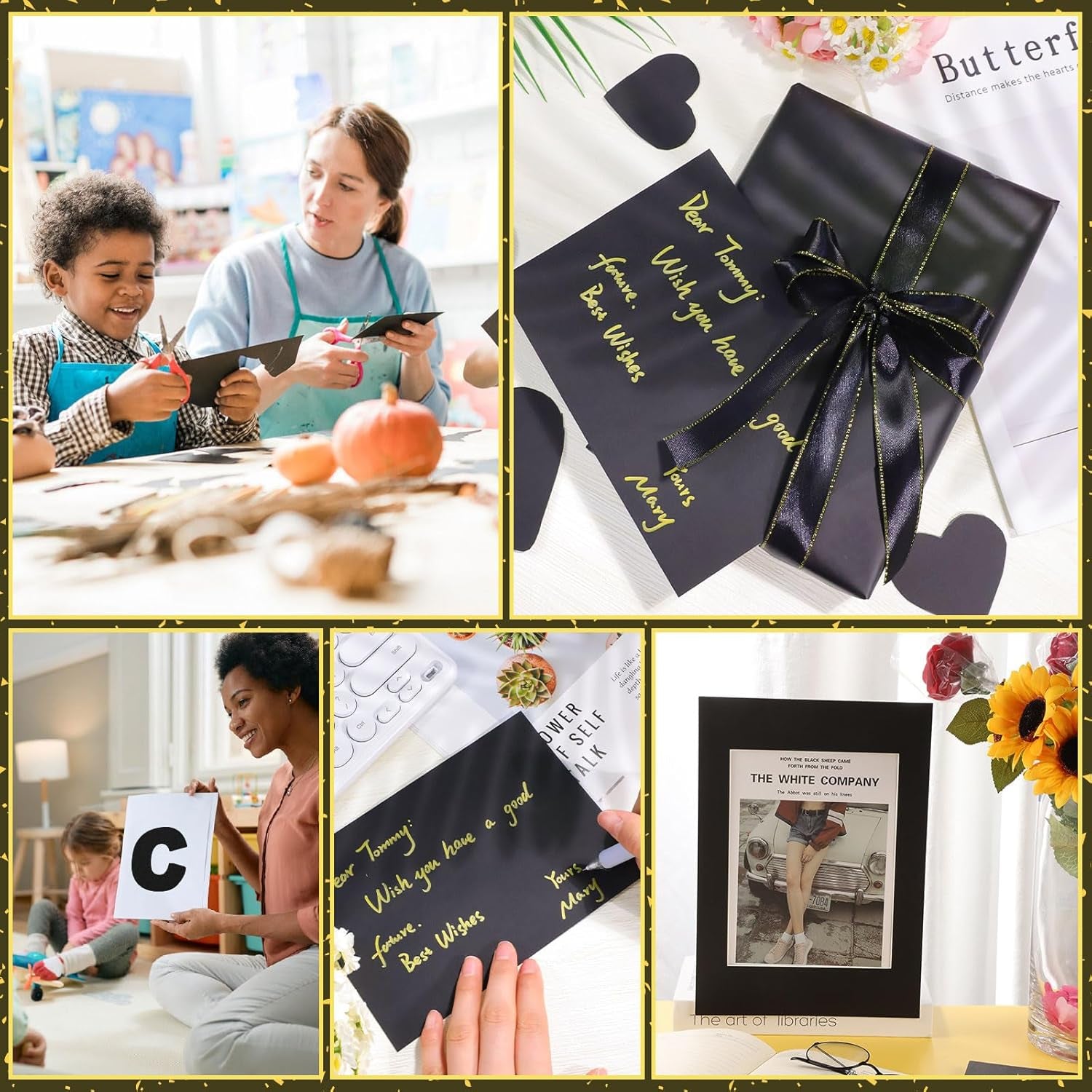 100 Pack Black Cardstock 4X6, 80Lb Cardstock Paper Blank Index Cards Thick Paper Heavyweight Cardstock for Printer, Postcards, Wedding Invitation, Menus, Thankyou Cards