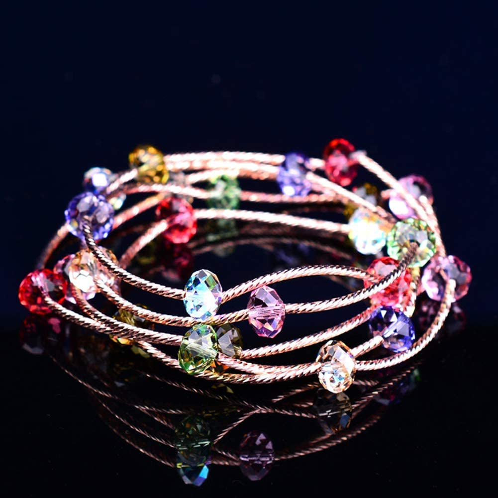 8Mm Wholesale Briolette Crystal Glass Beads for Jewelry Making Faceted #5040 Briollete Rondelle Shape Assorted Colors with Container Box