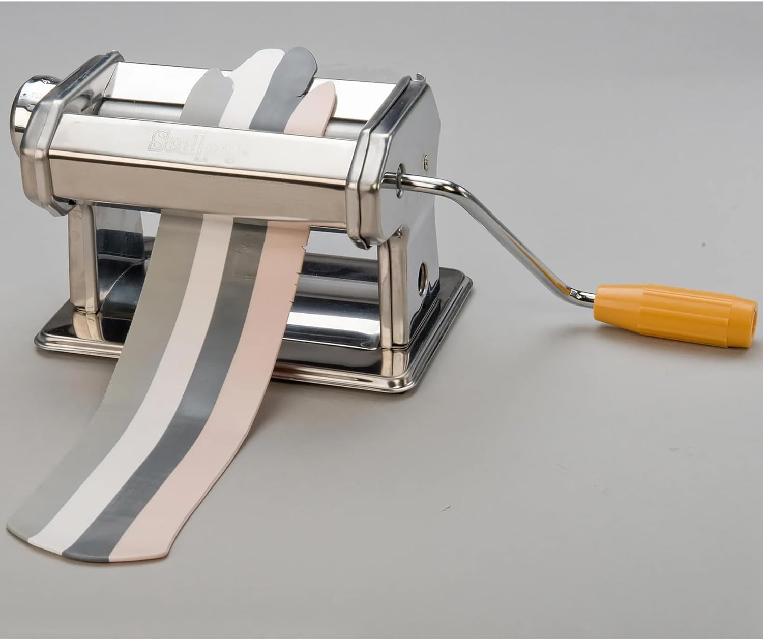 Tools Clay Conditioning Pasta Machine, Polymer Oven-Bake Clay Tool, 9 Thickness Settings, Includes Clamp and Hand Crank, Great for All Skill Levels and Craft Projects