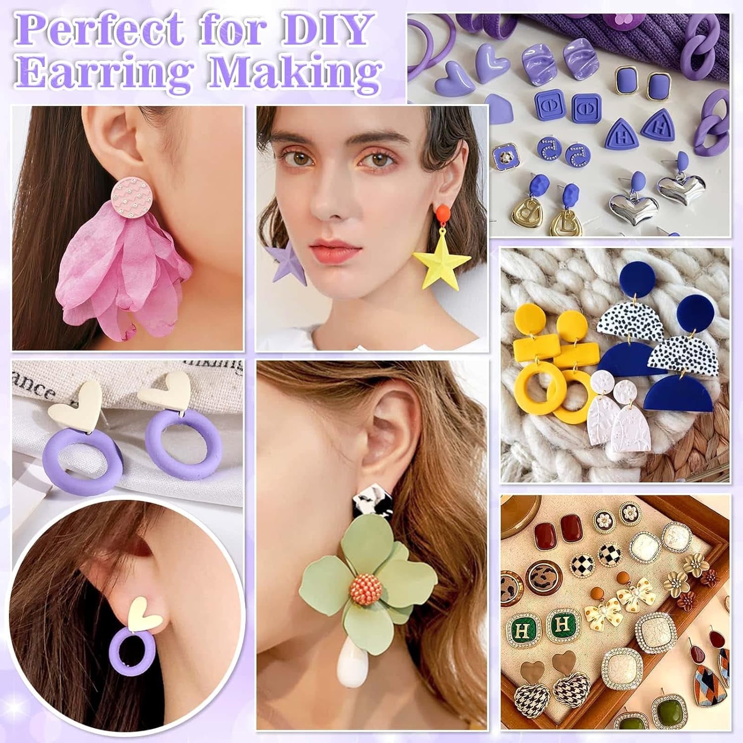 Jewelry Glue with Earring Posts for Jewelry Making, 600Pcs Stainless Steel Earring Posts and Backs Silver and Gold Earring Posts with Rubber Earring Backs for Earring Making Supplies