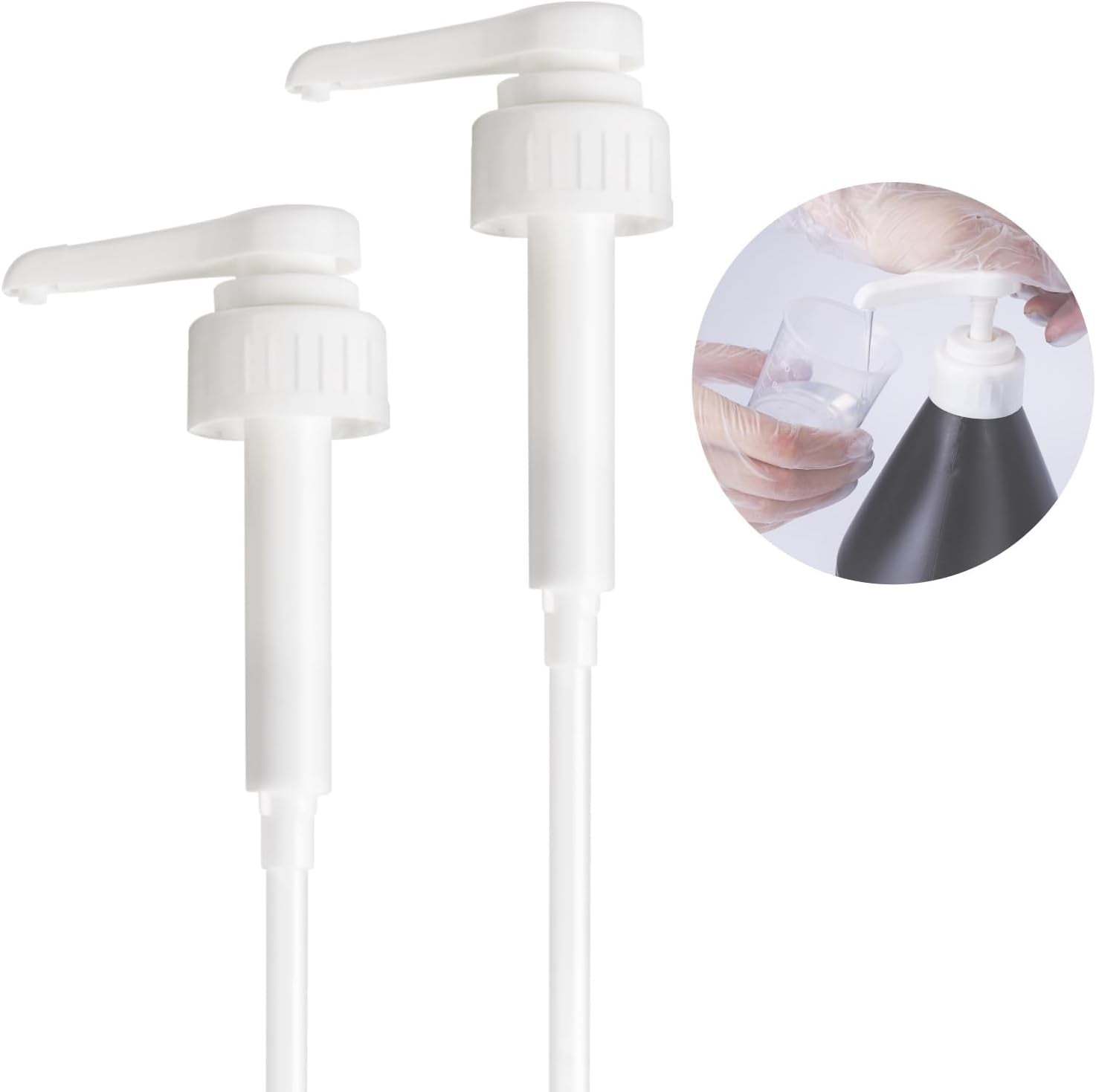 LET’S Resin Gallon Pump Dispenser, 10CC 2Pcs Heavy-Duty Leak Proof Resin Pump Dispenser,Bpa Free 38/401Resin Accessories for Dispensing Resin, Commercial and Household Use