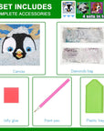 4Pcs DIY Art Painting Kits for Kids Animal Art and Crafts for Kids Ages 6-8-10-12 Girls Boys 5D Gem Art by Number Kits for Birthday Christmas Gifts