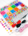 Bracelet Making Kit, Beads for Bracelets Making Pony Beads Polymer Clay Beads Smile Face Beads Letter Beads for Jewelry Making, DIY Arts and Crafts Gifts Toys for Girls Age 6-12