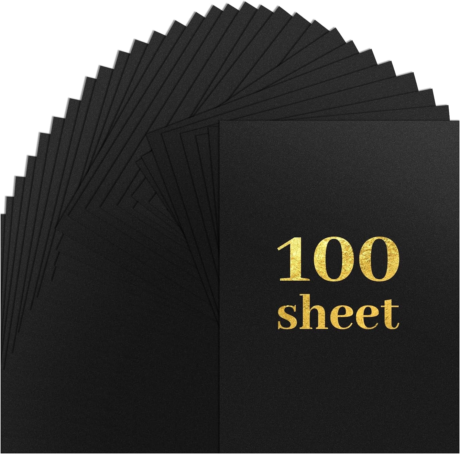 100 Sheets Black Cardstock Paper 8.5 X 11 Inch Thick Cardstock 75Lb 200 GSM Heavy Black Paper for Invitations, DIY Cards Making, Craft Projects, Stationery Printing