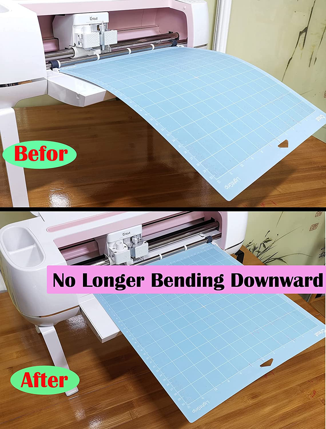 Extension Tray Compatible with Cricut Maker3 Maker and Explore Air3 Air2 Air,Cutting Mat Extender Support for Maker and Explore Air Series (Pink)